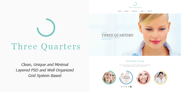Three Quarters Preview Wordpress Theme - Rating, Reviews, Preview, Demo & Download