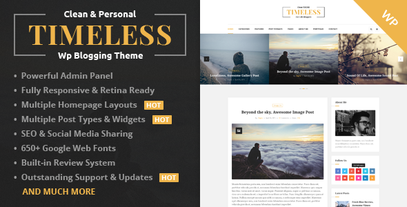 TimeLess Preview Wordpress Theme - Rating, Reviews, Preview, Demo & Download