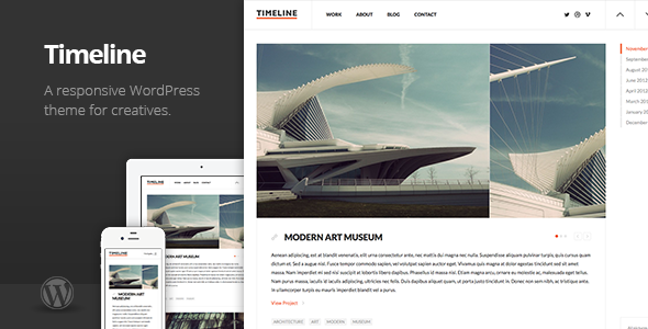 Timeline Minimal Preview Wordpress Theme - Rating, Reviews, Preview, Demo & Download