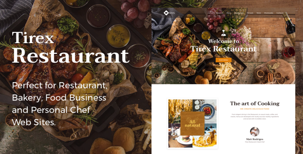 Tirex Restaurant Preview Wordpress Theme - Rating, Reviews, Preview, Demo & Download