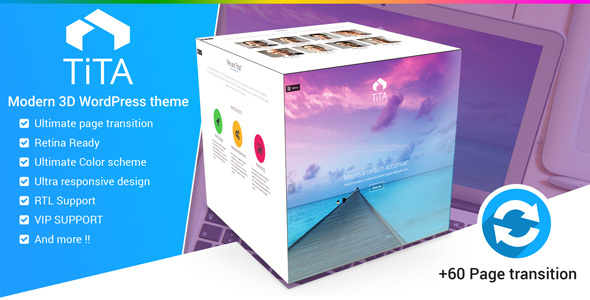 Tita 3D Preview Wordpress Theme - Rating, Reviews, Preview, Demo & Download