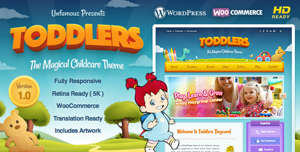 Toddlers Preview Wordpress Theme - Rating, Reviews, Preview, Demo & Download