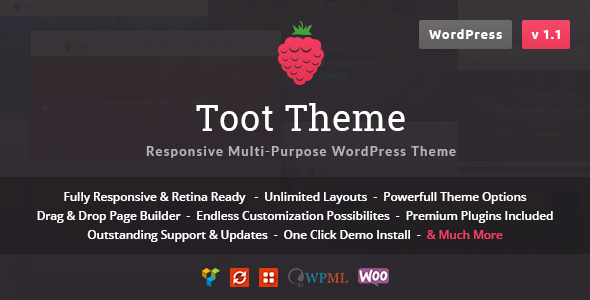 Toot Preview Wordpress Theme - Rating, Reviews, Preview, Demo & Download