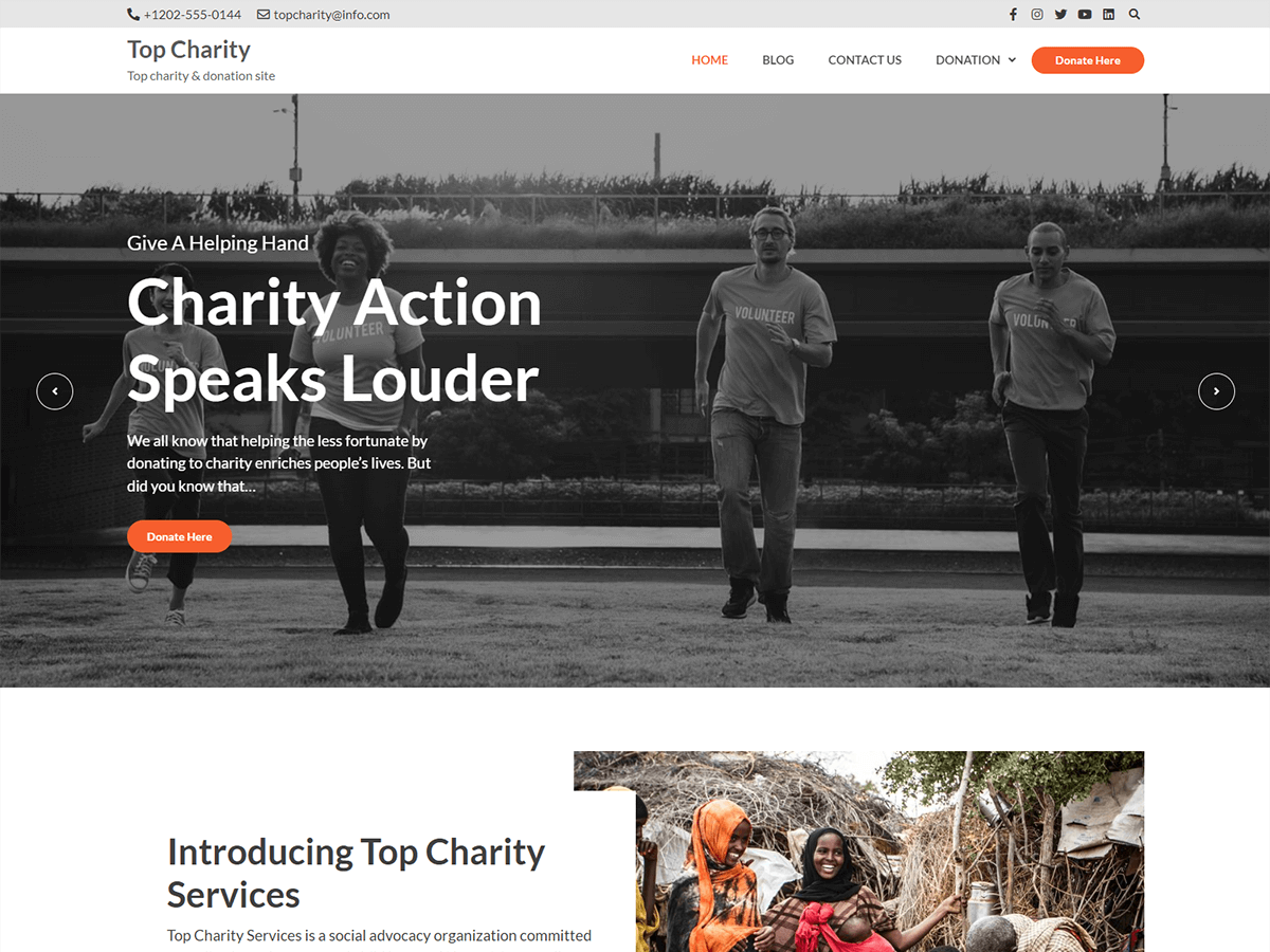 Top Charity Preview Wordpress Theme - Rating, Reviews, Preview, Demo & Download