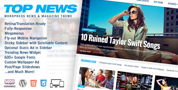 Top News Preview Wordpress Theme - Rating, Reviews, Preview, Demo & Download