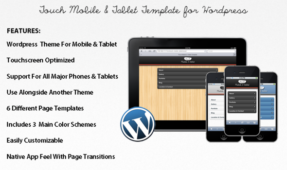 Touch Mobile Preview Wordpress Theme - Rating, Reviews, Preview, Demo & Download