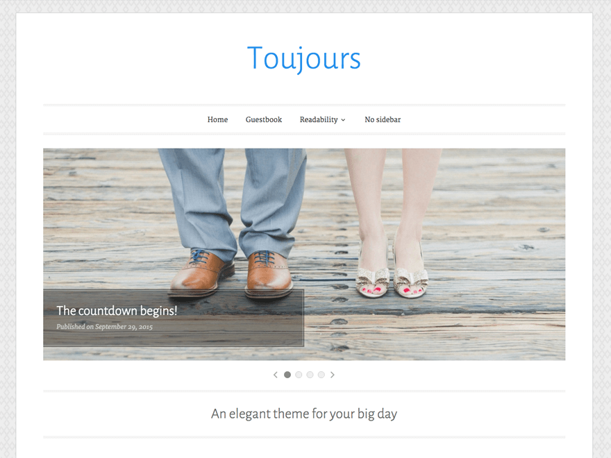 Toujours Preview Wordpress Theme - Rating, Reviews, Preview, Demo & Download