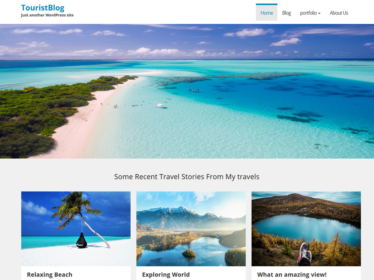 TouristBlog Preview Wordpress Theme - Rating, Reviews, Preview, Demo & Download