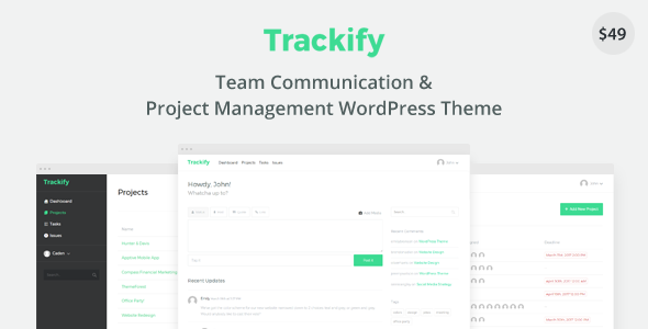 Trackify Preview Wordpress Theme - Rating, Reviews, Preview, Demo & Download