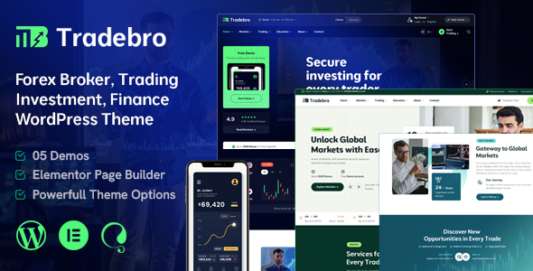 TradeBro Preview Wordpress Theme - Rating, Reviews, Preview, Demo & Download