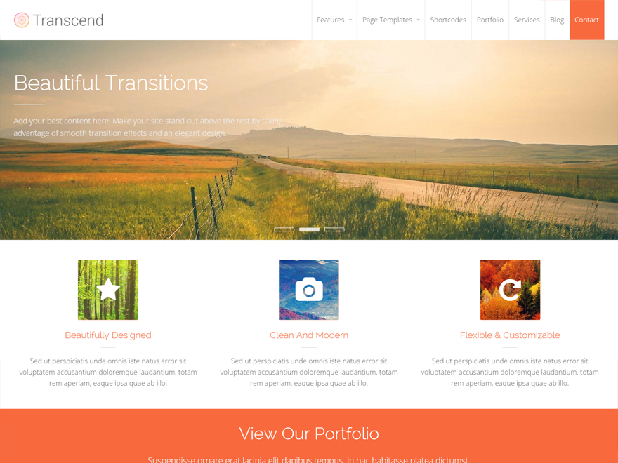 Transcend Preview Wordpress Theme - Rating, Reviews, Preview, Demo & Download