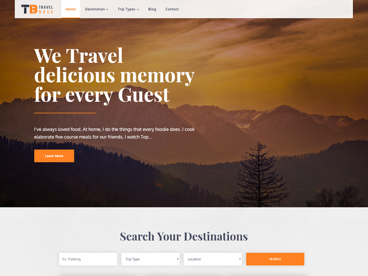 Travel Base Preview Wordpress Theme - Rating, Reviews, Preview, Demo & Download