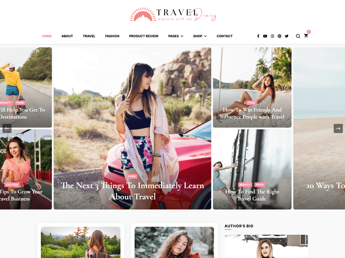 Travel Diary Preview Wordpress Theme - Rating, Reviews, Preview, Demo & Download