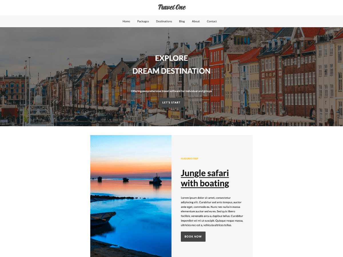 Travel One Preview Wordpress Theme - Rating, Reviews, Preview, Demo & Download