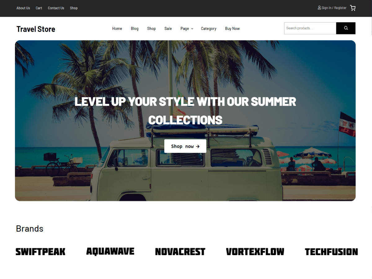 Travel Store Preview Wordpress Theme - Rating, Reviews, Preview, Demo & Download