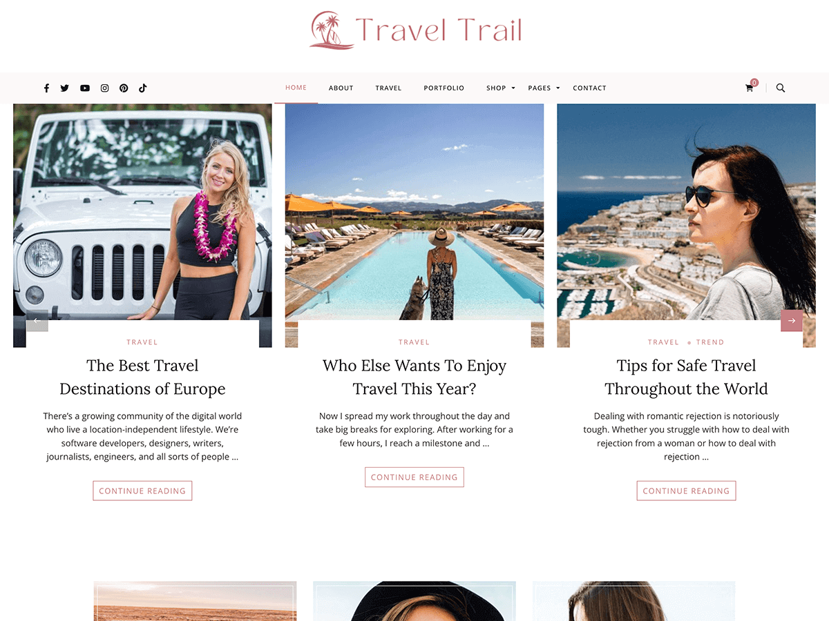 Travel Trail Preview Wordpress Theme - Rating, Reviews, Preview, Demo & Download