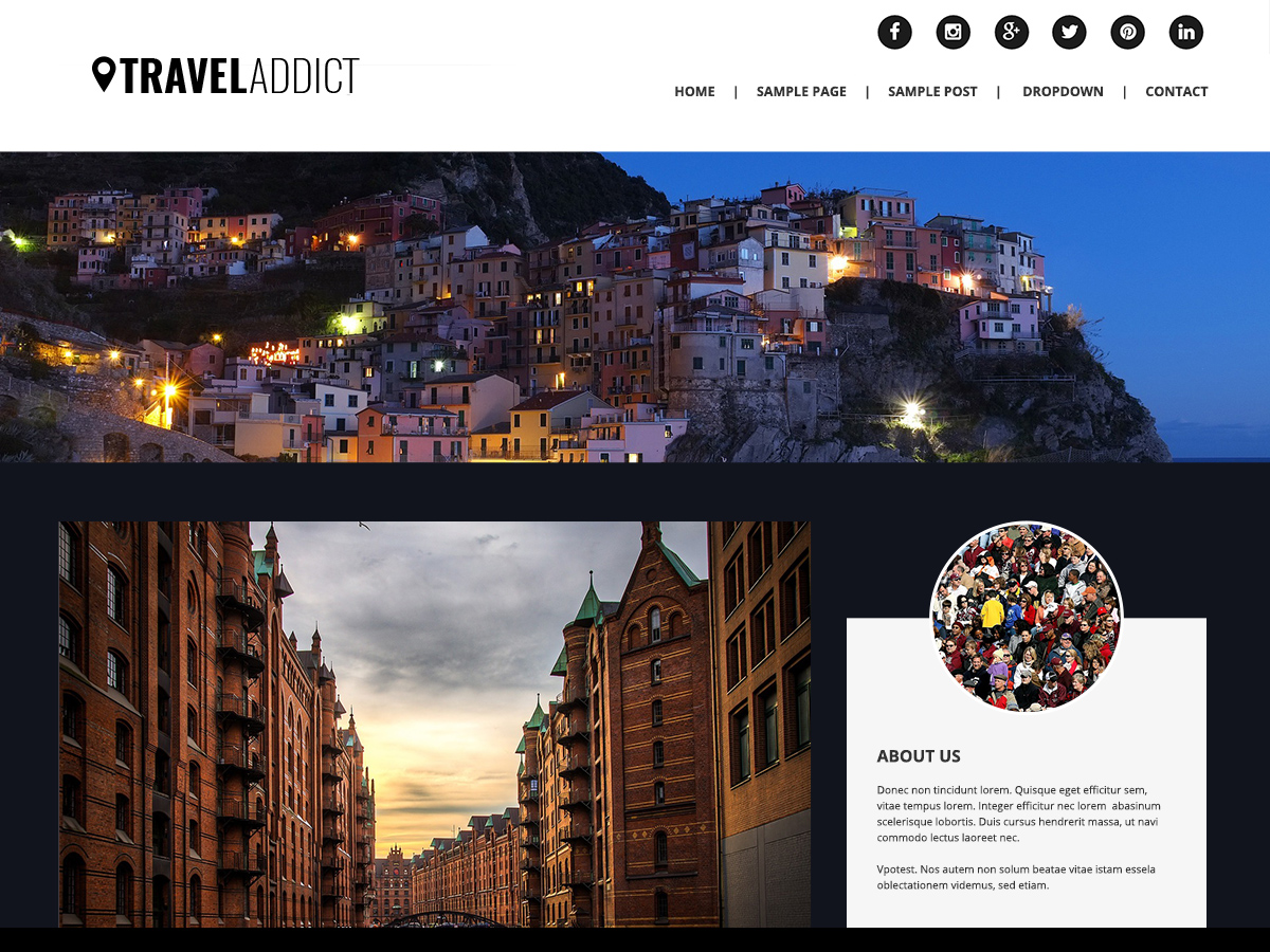 TravelAddict Lite Preview Wordpress Theme - Rating, Reviews, Preview, Demo & Download