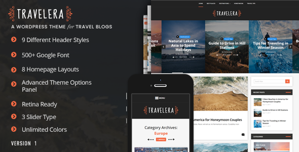 Travelera Preview Wordpress Theme - Rating, Reviews, Preview, Demo & Download