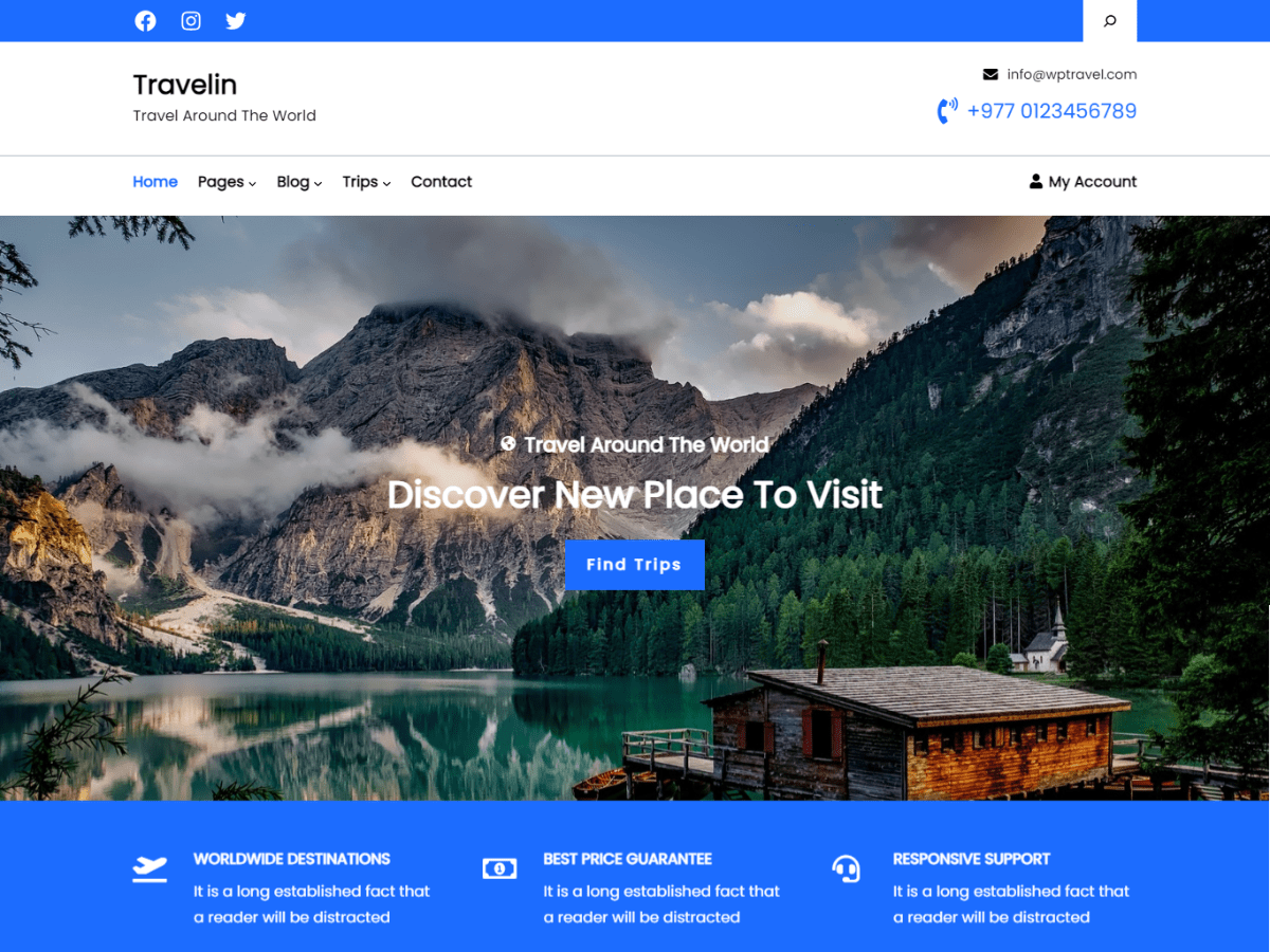 Travelin Preview Wordpress Theme - Rating, Reviews, Preview, Demo & Download