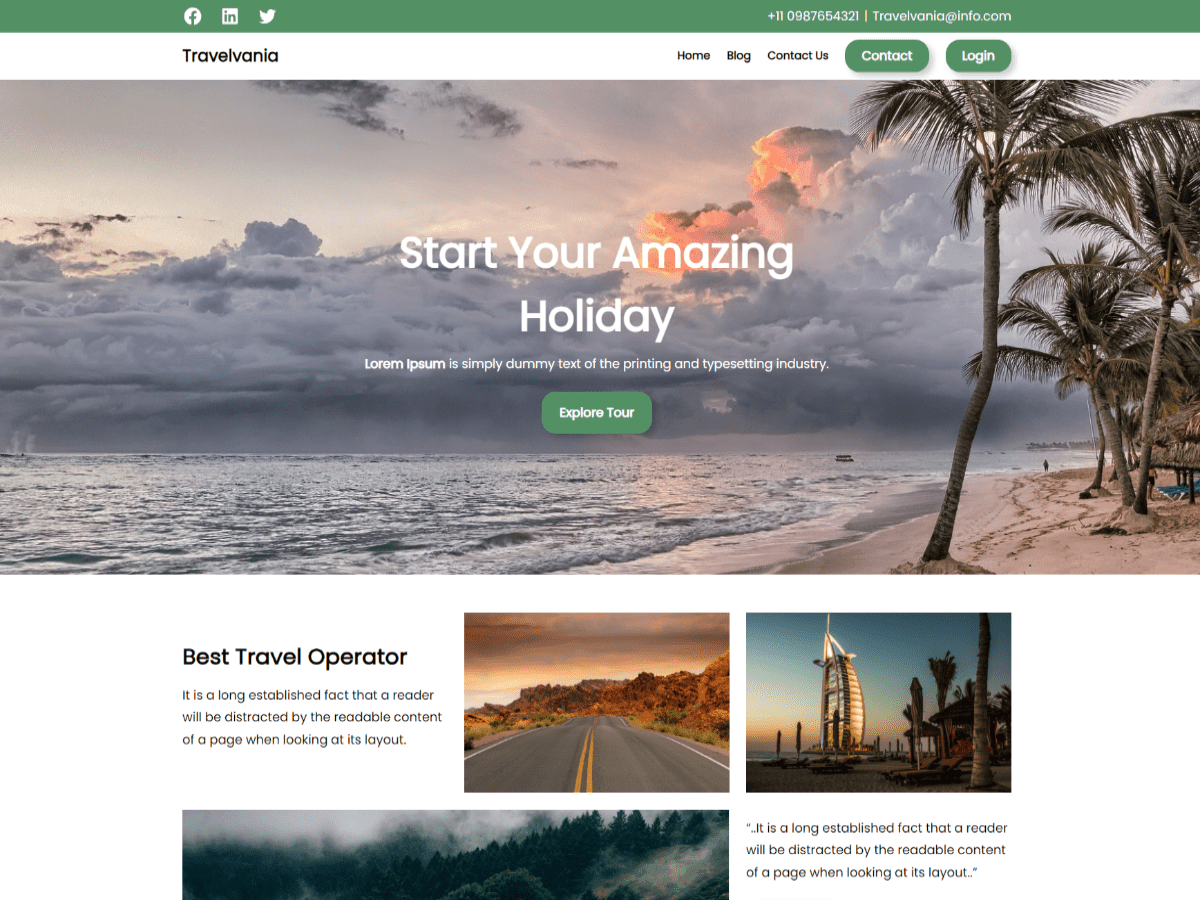 Travelvania Preview Wordpress Theme - Rating, Reviews, Preview, Demo & Download
