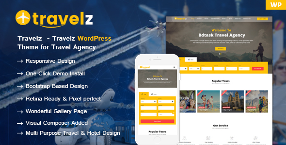 Travelz Preview Wordpress Theme - Rating, Reviews, Preview, Demo & Download