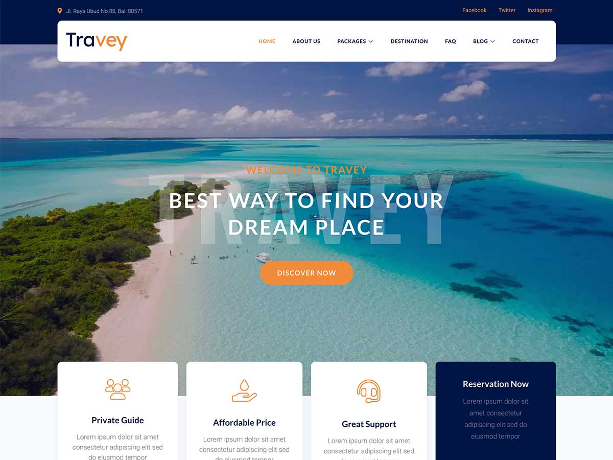 Travey Preview Wordpress Theme - Rating, Reviews, Preview, Demo & Download