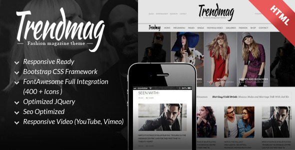 Trend Mag Preview Wordpress Theme - Rating, Reviews, Preview, Demo & Download