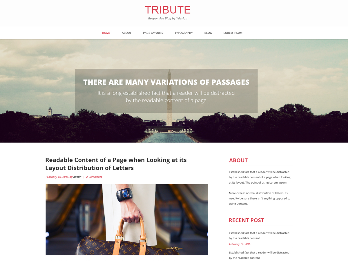 Tribute Preview Wordpress Theme - Rating, Reviews, Preview, Demo & Download