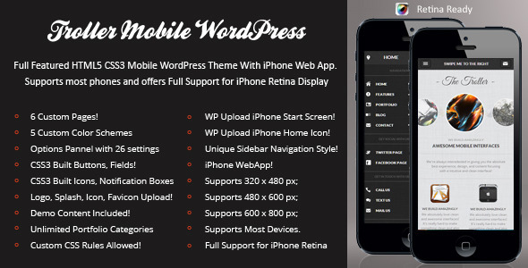 Troller Mobile Preview Wordpress Theme - Rating, Reviews, Preview, Demo & Download