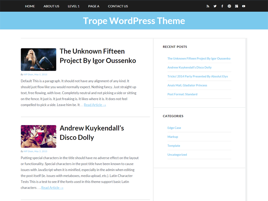 Trope Preview Wordpress Theme - Rating, Reviews, Preview, Demo & Download