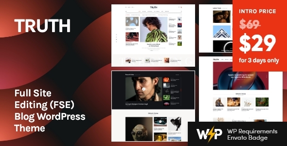 Truth Preview Wordpress Theme - Rating, Reviews, Preview, Demo & Download