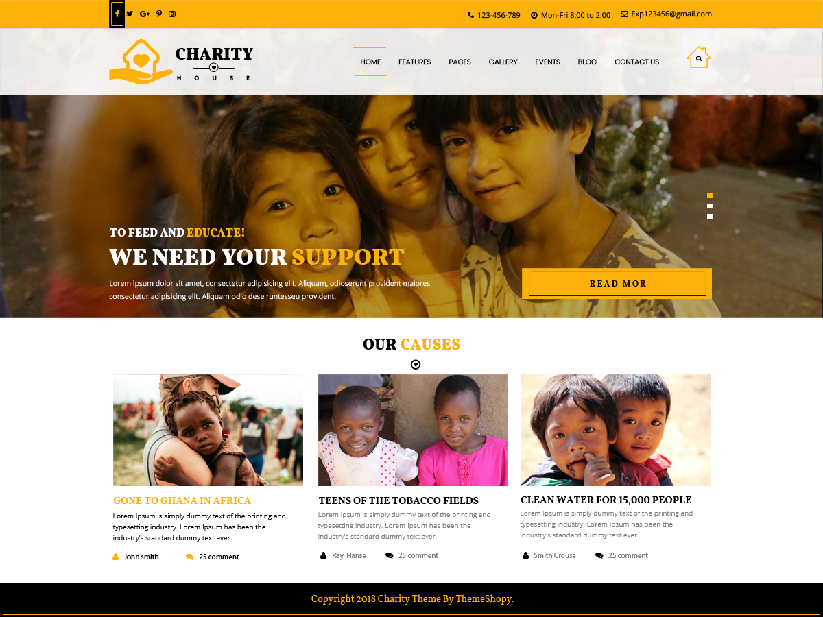 TS Charity Preview Wordpress Theme - Rating, Reviews, Preview, Demo & Download