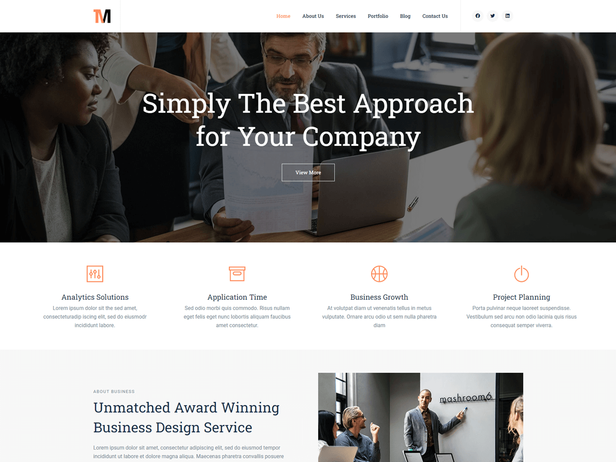 TTM Business Preview Wordpress Theme - Rating, Reviews, Preview, Demo & Download