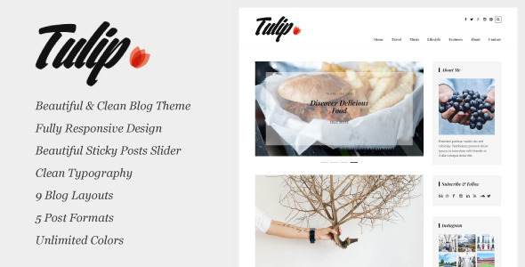 Tulip Preview Wordpress Theme - Rating, Reviews, Preview, Demo & Download
