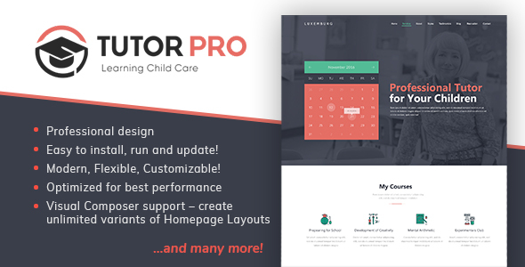 TutorPro Preview Wordpress Theme - Rating, Reviews, Preview, Demo & Download