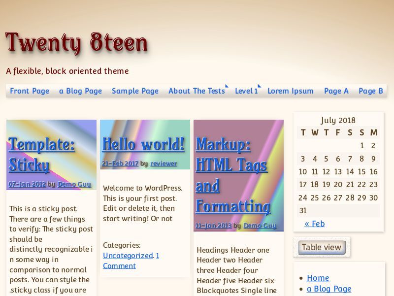 Twenty8teen Preview Wordpress Theme - Rating, Reviews, Preview, Demo & Download