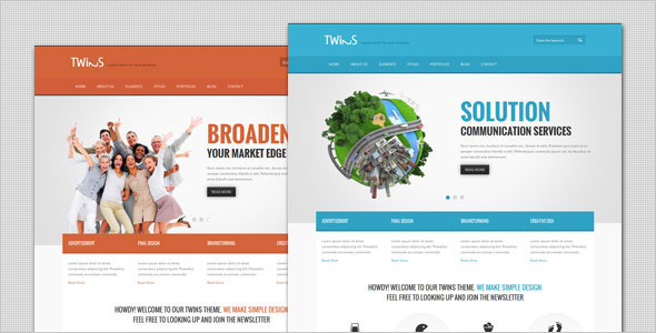 Twins Preview Wordpress Theme - Rating, Reviews, Preview, Demo & Download