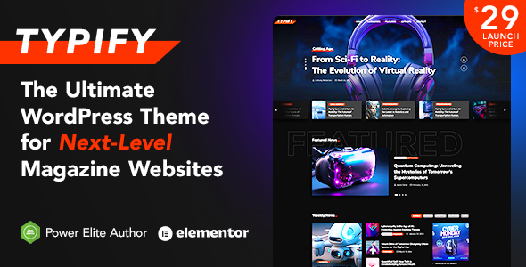 Typify Preview Wordpress Theme - Rating, Reviews, Preview, Demo & Download