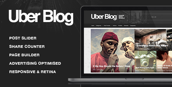 UberBlog Preview Wordpress Theme - Rating, Reviews, Preview, Demo & Download