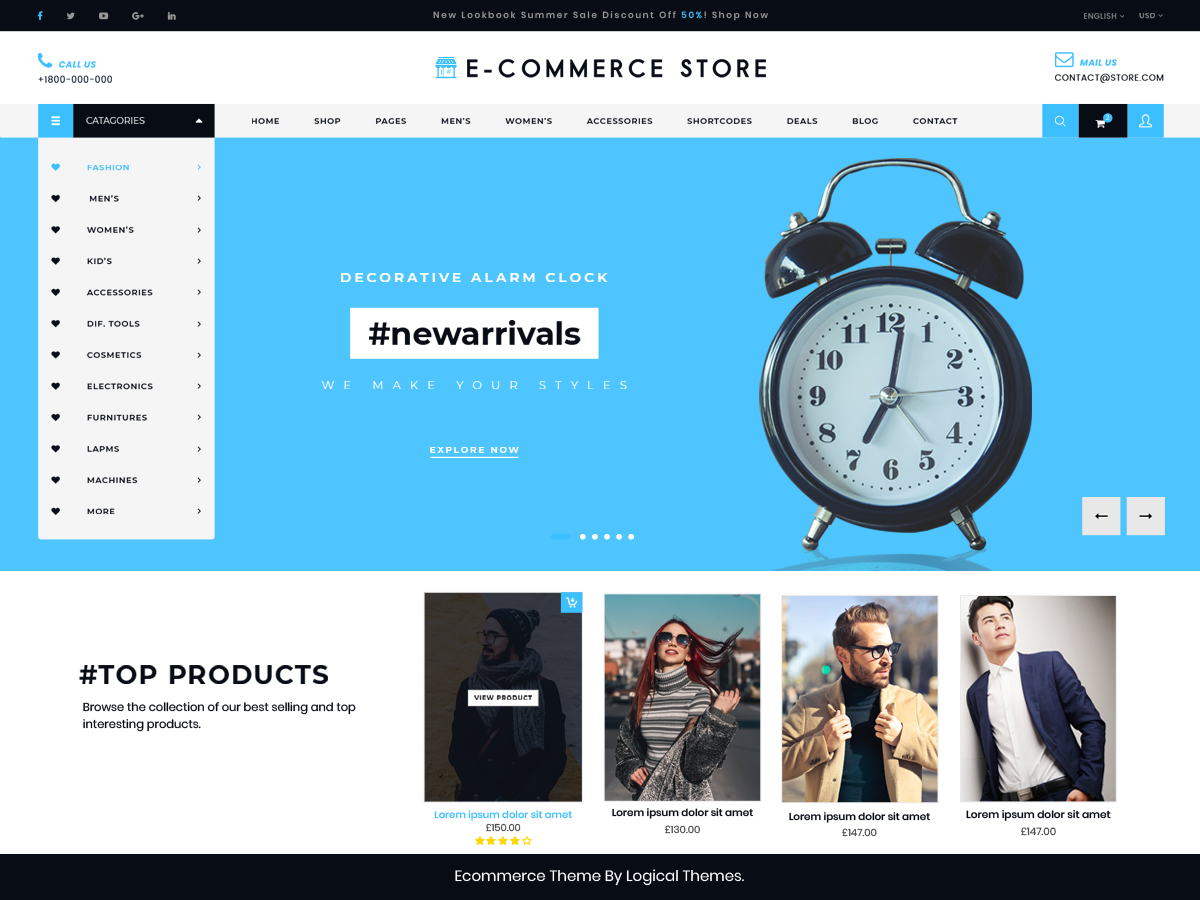 Ultimate Ecommerce Preview Wordpress Theme - Rating, Reviews, Preview, Demo & Download
