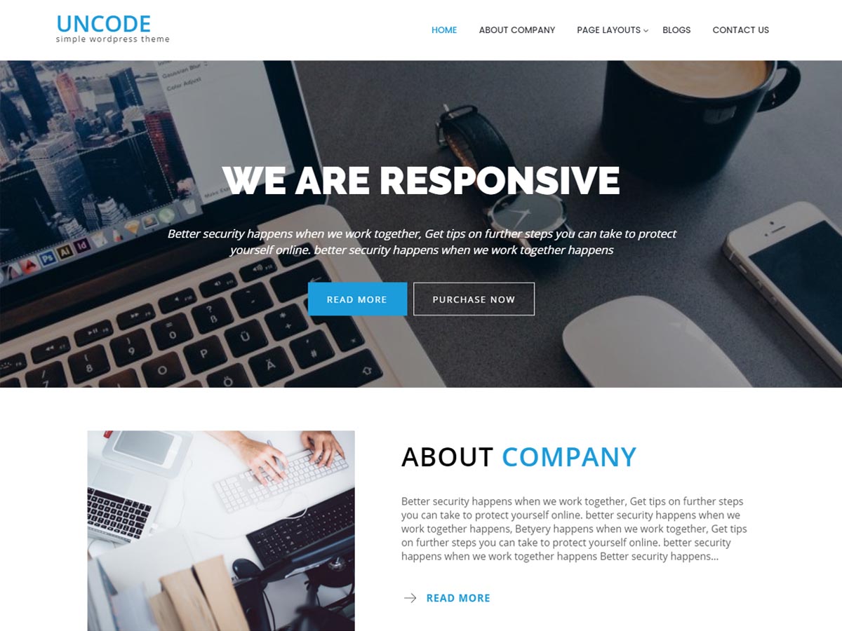 Uncode Lite Preview Wordpress Theme - Rating, Reviews, Preview, Demo & Download
