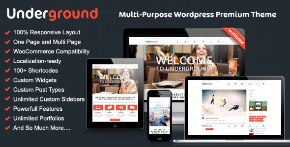 Underground Preview Wordpress Theme - Rating, Reviews, Preview, Demo & Download