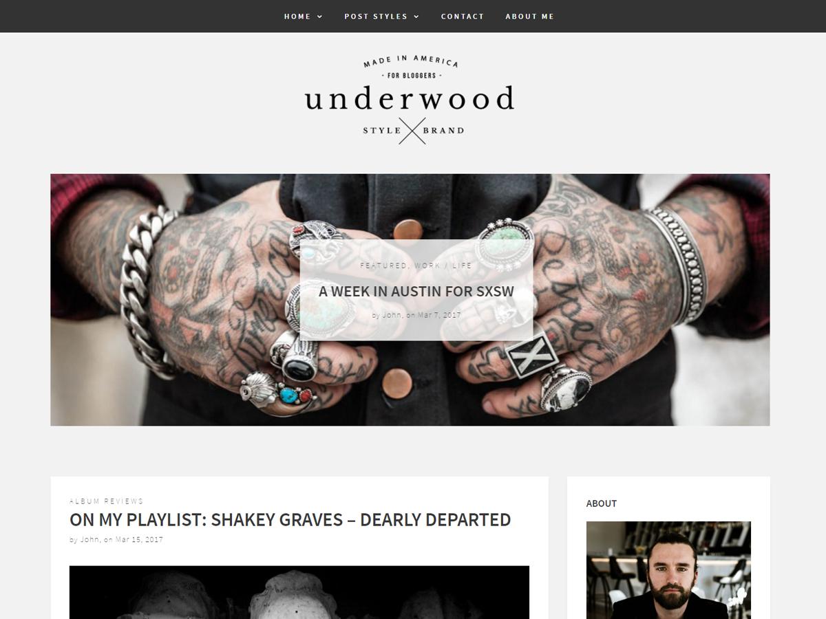 Underwood Preview Wordpress Theme - Rating, Reviews, Preview, Demo & Download