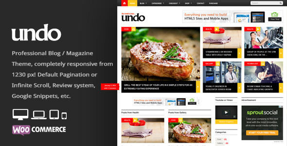 Undo Preview Wordpress Theme - Rating, Reviews, Preview, Demo & Download