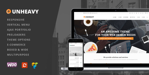 Unheavy Preview Wordpress Theme - Rating, Reviews, Preview, Demo & Download