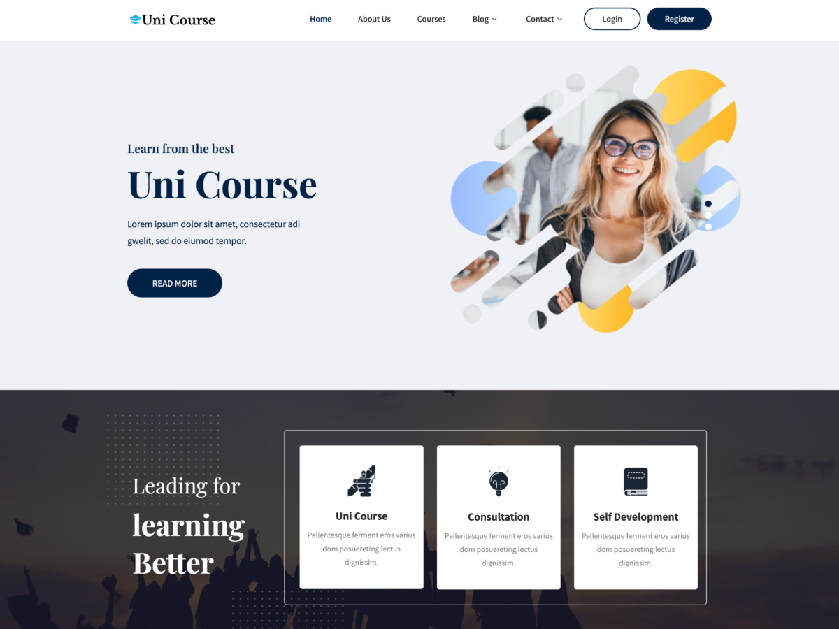 Uni Course Preview Wordpress Theme - Rating, Reviews, Preview, Demo & Download