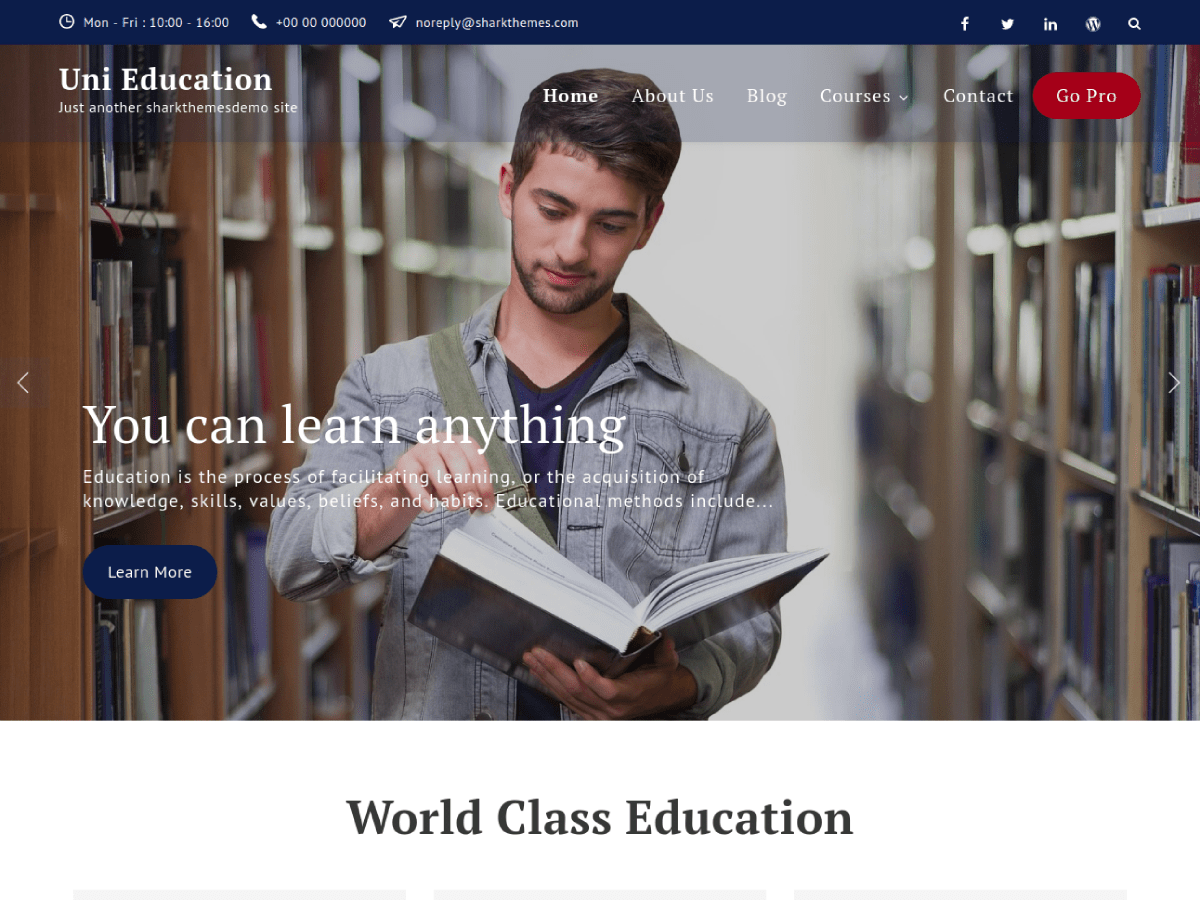 Uni Education Preview Wordpress Theme - Rating, Reviews, Preview, Demo & Download