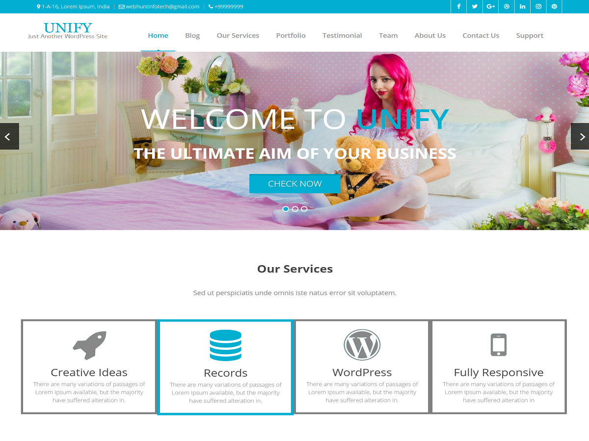 Unify Preview Wordpress Theme - Rating, Reviews, Preview, Demo & Download