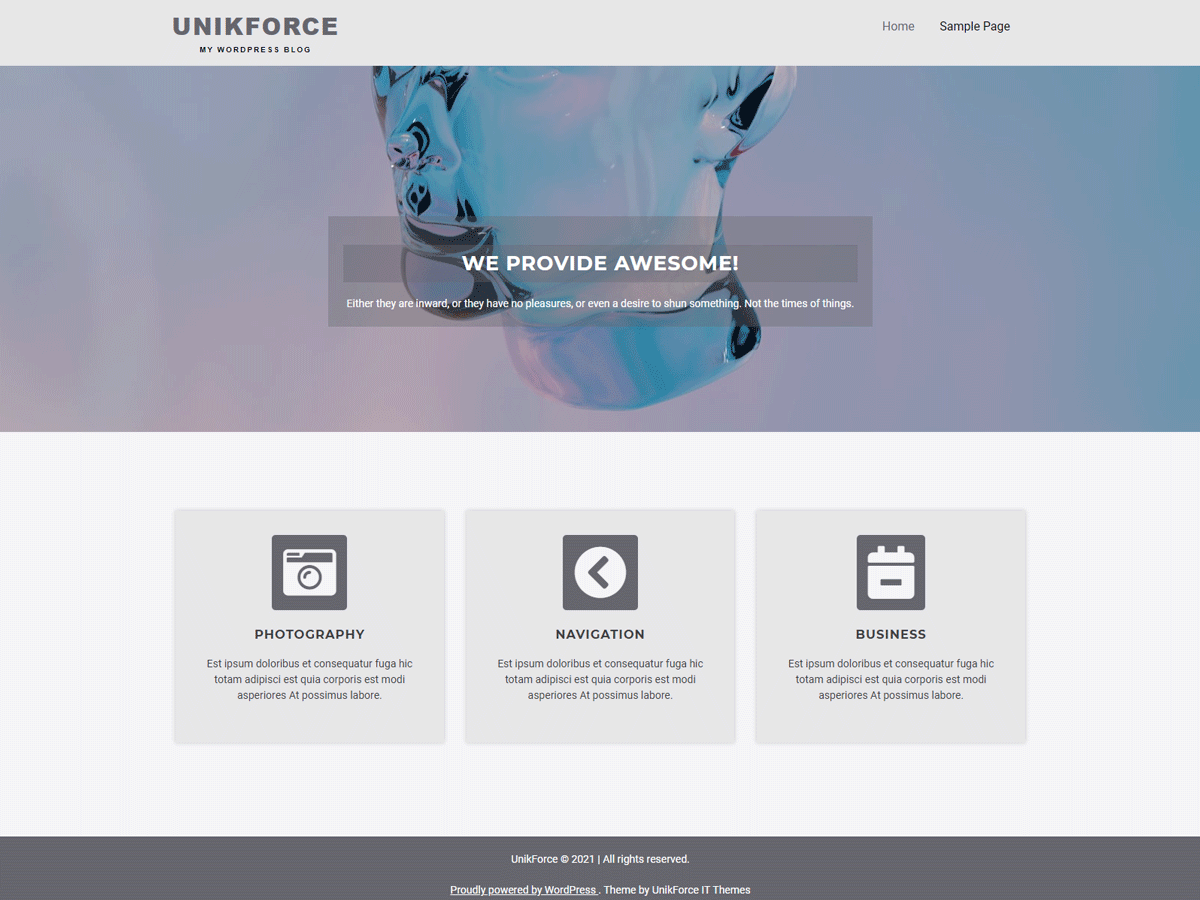 Unikforce Preview Wordpress Theme - Rating, Reviews, Preview, Demo & Download