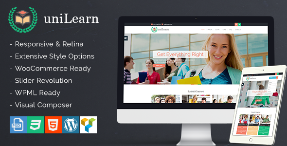 UniLearn Preview Wordpress Theme - Rating, Reviews, Preview, Demo & Download